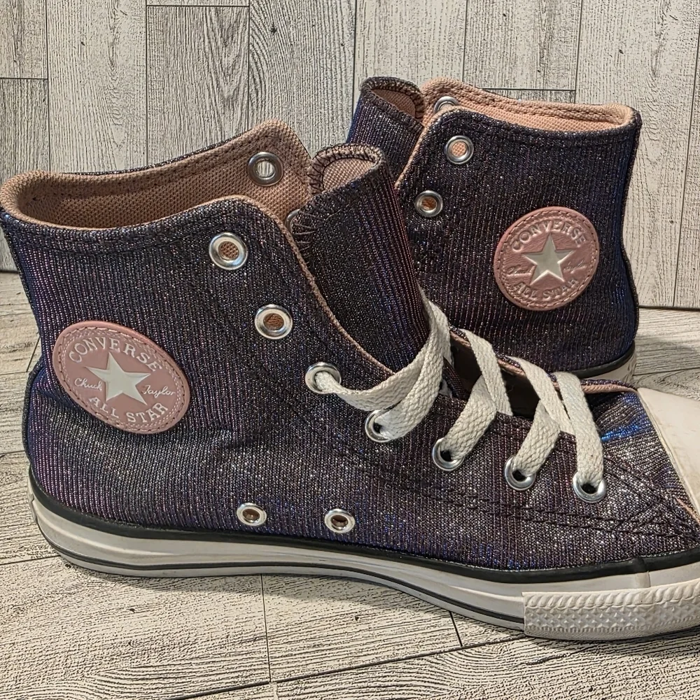 Converse Stylish Kids High-Top Sneakers - Blue Size 3